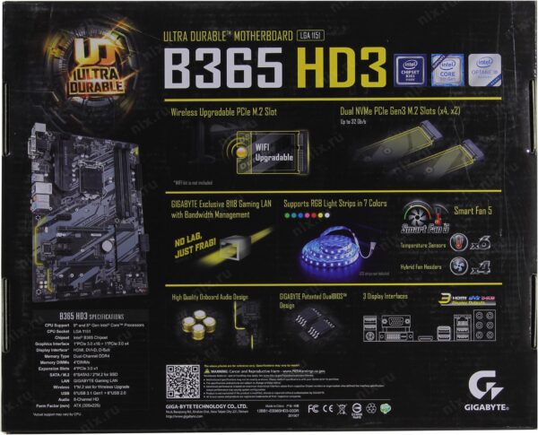 MB GigaByte B365-HD3