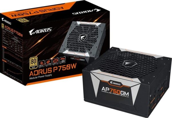 AORUS AP750GM 750W, 135mm, 80 Plus Gold, Fully Modular, ATX Power Supply